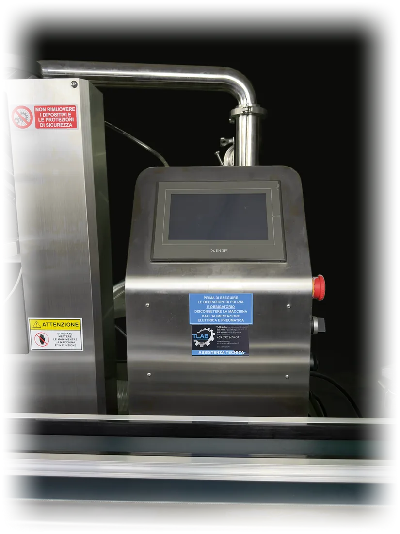 Touch panel with the TLAB technical service sticker